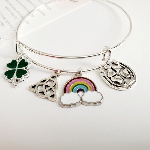 *Host Pick* Silver Adjustable Women's St Patrick's Day Bracelet - Picture 9 of 12